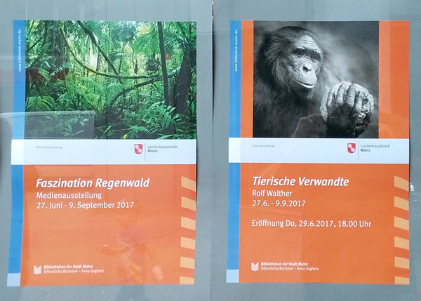 Fotoausstellung Rolf Walther, "Tierische verwanthe", Bibliotheken der Stadt Mainz, öffentliche Bücherei Anna Seghers